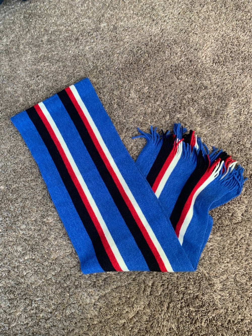 JW Andersson Uniqlo Heattech Striped Wool Blend Mens Scarf Preppy City Patriotic